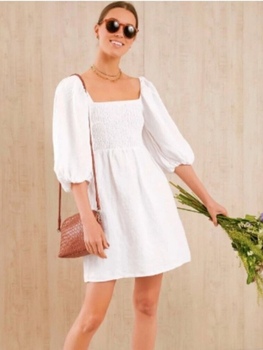 Annie Smocked Mini Dress